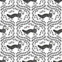 Doodle surrealistic dragons monsters seamless pattern. Fantasy print for tee, paper, textile and fabric. Doodle vector illustration.
