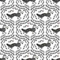 Doodle surrealistic dragons monsters seamless pattern. Fantasy print for tee, paper, textile and fabric. Doodle vector illustration.