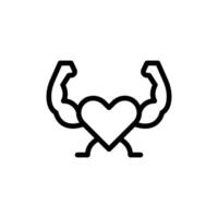 strong heart icon vector