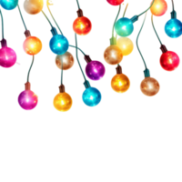 AI generated Christmas lights decoration png
