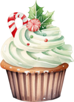ai generato Natale calendario carta per cupcakes caramella torte png
