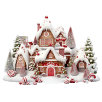 AI generated Christmas gingerbread representation confectionery png