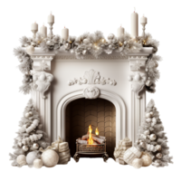 AI generated Cute Christmas Fireplace png