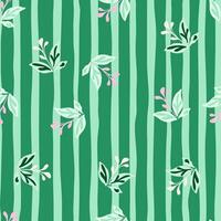 Elegant seamless pattern featuring hand-drawn leaves and florals. vector