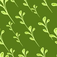 Ornate and organic, this seamless nature-inspired pattern blends doodle. vector