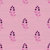 Romantic and bright floral pattern with hand-drawn petals and leaves. vector