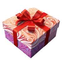 ai generado Navidad regalo caja png