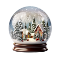 ai genererad jul snö vinter- glas boll png