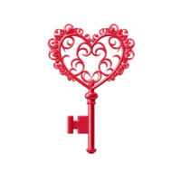 AI generated Happy valentines day key heart love romantic png