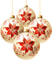 AI generated Christmas Decoration Balls png