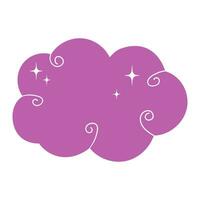 cloud with star illustration vector