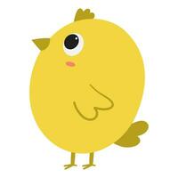 cute little chick cartoon illustration vector