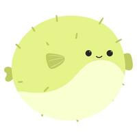 puffer fish underwater illustration vector