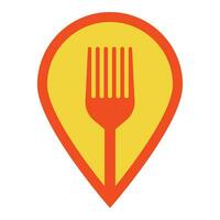 for pin restaurant logo vector