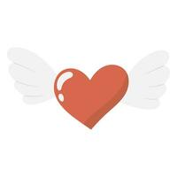 heart with wings vector valentine illustration