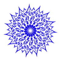 azul tribal mandala icono con sombra. Perfecto para logotipos, iconos, elementos, tatuajes, pegatinas, carteles, pancartas, ropa, sombreros png