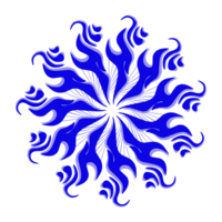 blu tribale mandala icona con ombra. Perfetto per loghi, icone, Oggetti, tatuaggi, adesivi, manifesti, striscioni, Abiti, cappelli png