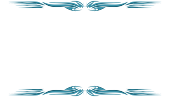 Blue tribal abstract frame background. Perfect for wallpaper, invitation cards, envelopes, magazines, book covers. png