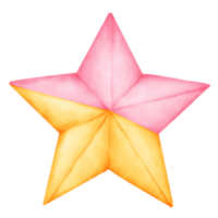 origami stella acquerello png