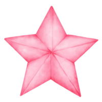 Pink origami star png