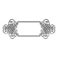 Vintage forged floral classic calligraphic retro vignette scroll frames ornamental design elements black set isolated vector