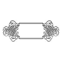 Vintage forged floral classic calligraphic retro vignette scroll frames ornamental design elements black set isolated vector