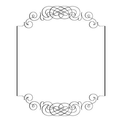 Vintage forged floral classic calligraphic retro vignette scroll frames ornamental design elements black set isolated vector