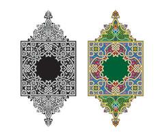 Vintage traditional realistic black and color frames set on white background isolated vector illustration