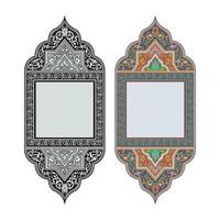 Vintage traditional realistic black and color frames set on white background isolated vector illustration