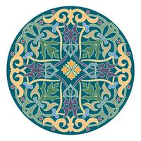 decorativo arabesco y ornamental mandala símbolos conjunto aislado vector