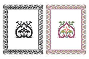 Vintage traditional realistic frames set on white background isolated vector illustration