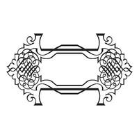 Vintage forged floral classic calligraphic retro vignette scroll frames ornamental design elements black set isolated vector