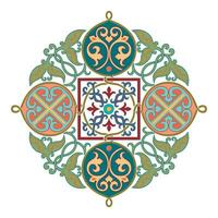 old world Vintage Russian ornament decorative isolated vector