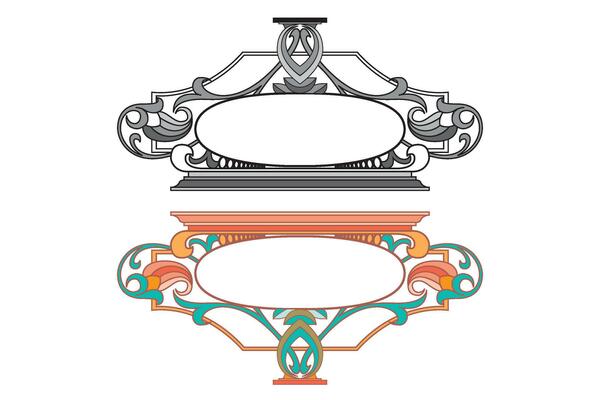 Hand drawn horizontal banners set with retro style ribbons decoration elements isolated vector illustration