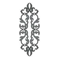Vintage floral classic calligraphic retro vignette scroll frames ornamental design elements black set isolated vector