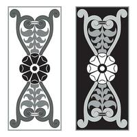 Vintage floral classic calligraphic retro vignette scroll frames ornamental design elements black set isolated vector