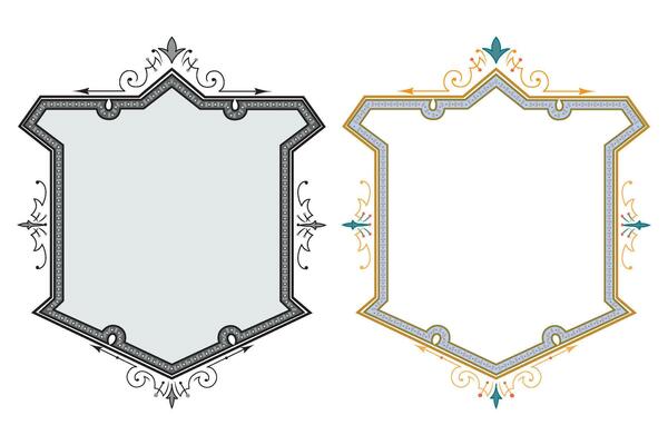 Hand drawn horizontal banners set with retro style ribbons decoration elements isolated vector illustration
