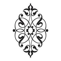 Vintage floral classic calligraphic retro vignette scroll frames ornamental design elements black set isolated vector