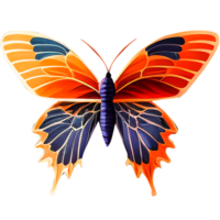 Tropical colorful butterflies. png