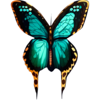 Tropical colorful butterflies. png