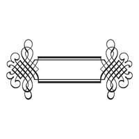 Vintage forged floral classic calligraphic retro vignette scroll frames ornamental design elements black set isolated vector