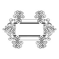 Vintage forged floral classic calligraphic retro vignette scroll frames ornamental design elements black set isolated vector