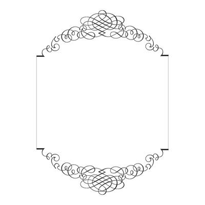 Vintage forged floral classic calligraphic retro vignette scroll frames ornamental design elements black set isolated vector