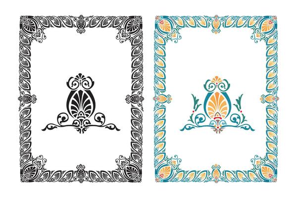 Vintage traditional realistic frames set on white background isolated vector illustration