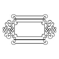 Vintage forged floral classic calligraphic retro vignette scroll frames ornamental design elements black set isolated vector