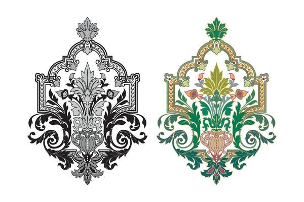 Vintage floral calligraphic floral vignette scroll corners ornamental design elements black set isolated vector