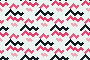 Retro black and pink geometric pattern background, vector abstract square lines art. Trendy bauhaus pattern background