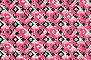 Retro black, pink and white geometric pattern background, vector abstract square art. Trendy bauhaus pattern background