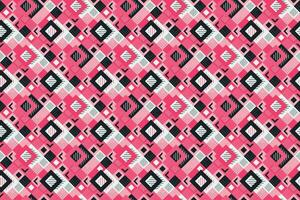 Retro black, pink and white geometric pattern background, vector abstract square art. Trendy bauhaus pattern background