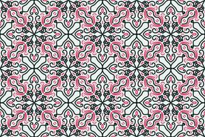 arabic pattern. balack, pink and white background with Arabic ornaments. Patterns, backgrounds and wallpapers for your design. Textile ornament. Vector illustration.